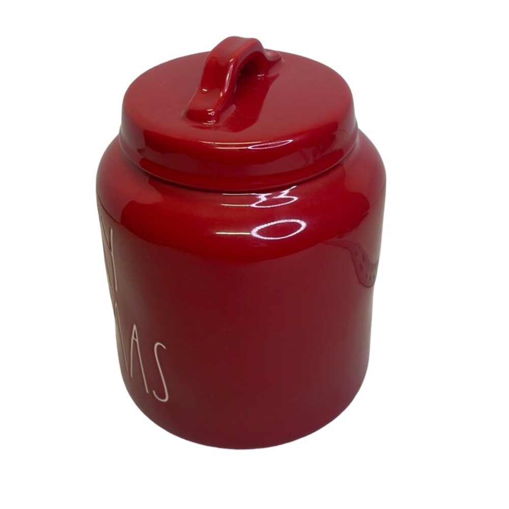Rae Dunn MERRY CHRISTMAS chubby canister cookie jar - Picture 4 of 5